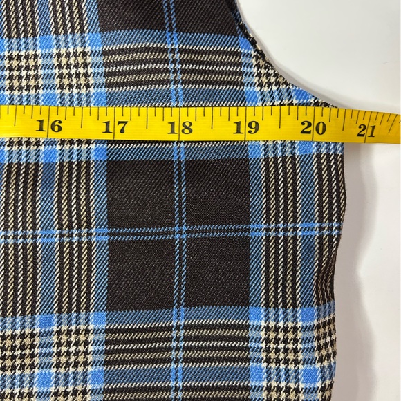 NWT (Size M) Steve Madden ALESSA TOP BROWN PLAID - Picture 9 of 9